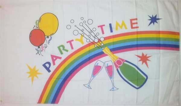 Party Time Geburtstag Flagge 90x150 cm,160 Dernier (G)