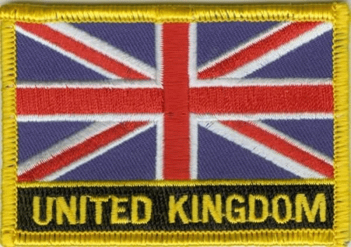 UK Aufnäher / Patch mit Schrift