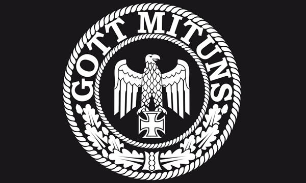 DR- Gott mit uns 1 Adler Flagge 90x150 cm