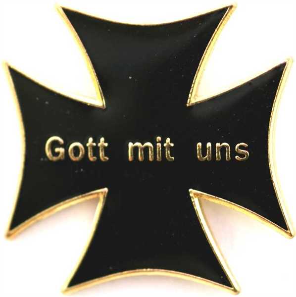 DR-Gott mit uns Eisernes Kreuz Pin