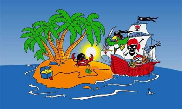 Pirat Piratenschiff Kinderpiraten Schatzinsel Kindermotiv Flagge 90x150 cm