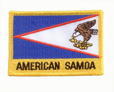 USA Amerikanisch Samoa Aufnäher / Patch mit Schrift