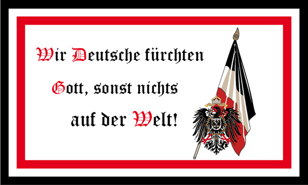 DR- Wir Deutsche fürchten Gott sonst nichts Flagge 90x150 cm